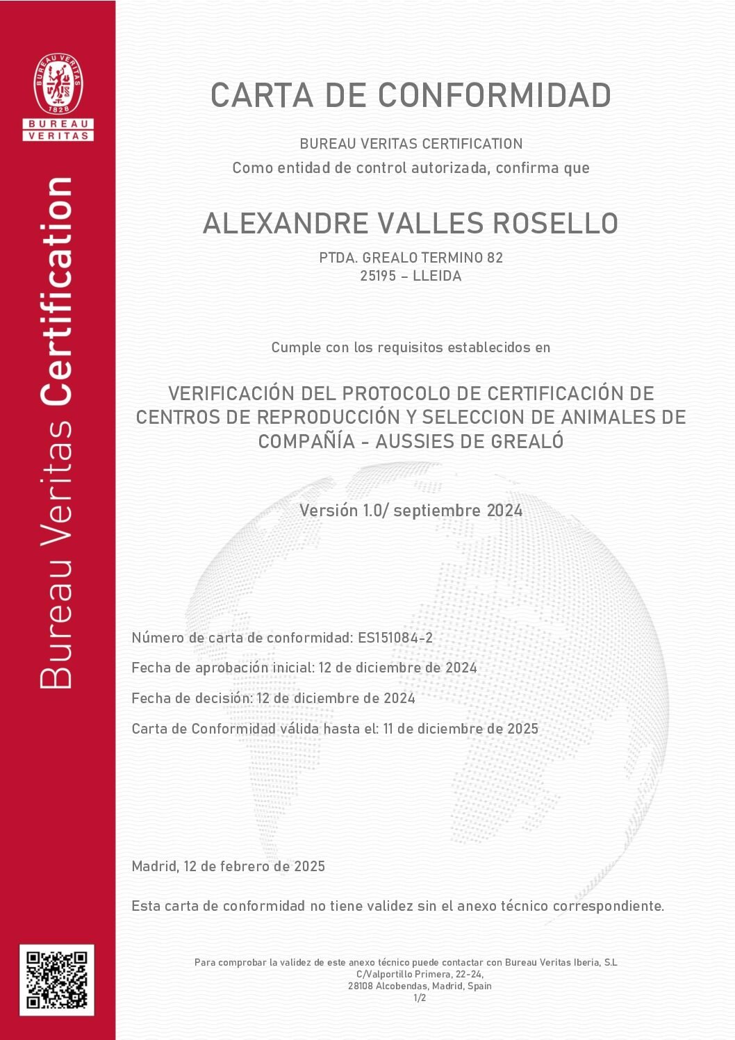 certificación bienestar animal criador